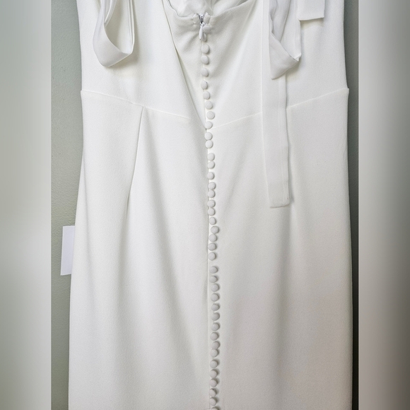 Lulus Splendid Love White Bustier Tie-Strap Button-Back Mermaid Bridal Maxi, XL - Picture 8 of 11